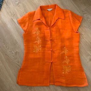 NWOT - Raw Silk Blouse